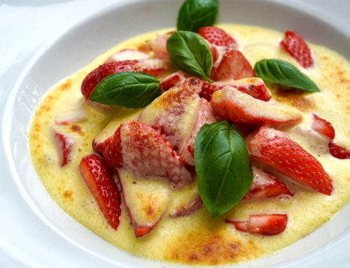 Erdbeeren mit Mascarpone-Creme gratiniert