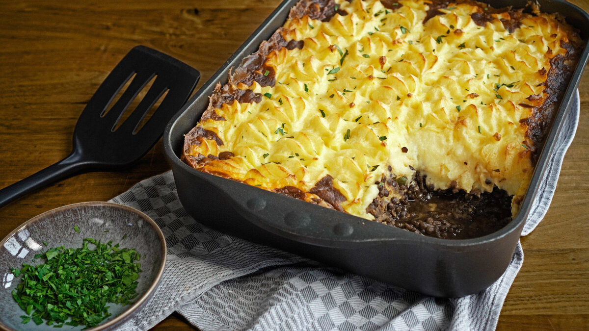 Linsenauflauf - vegetarischer Shepherd&amp;#39;s Pie - Thomas kocht - der ...