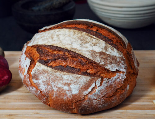Brot backen mit Roter Bete und Parmesan – tolle Kruste, saftige Krume