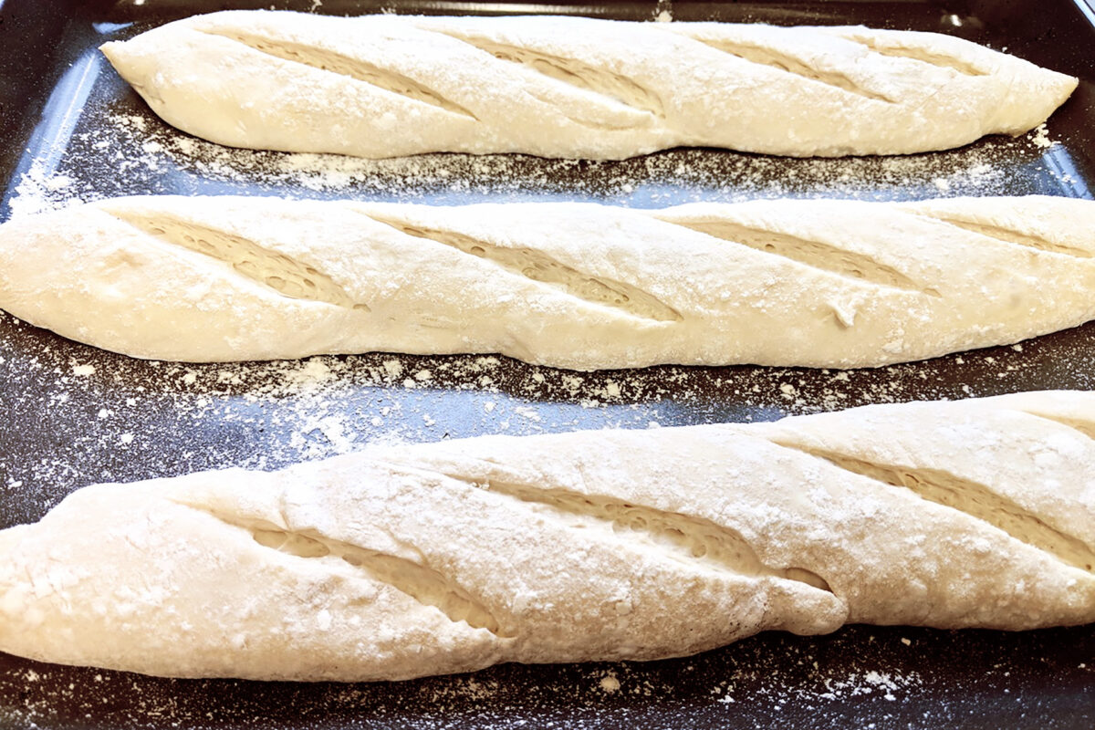 Hesanzol Baguette-Pfanne Aus Karbonstahl – 38,1x18,5 Cm, Antihaftbeschichtet, Für 2 Brote